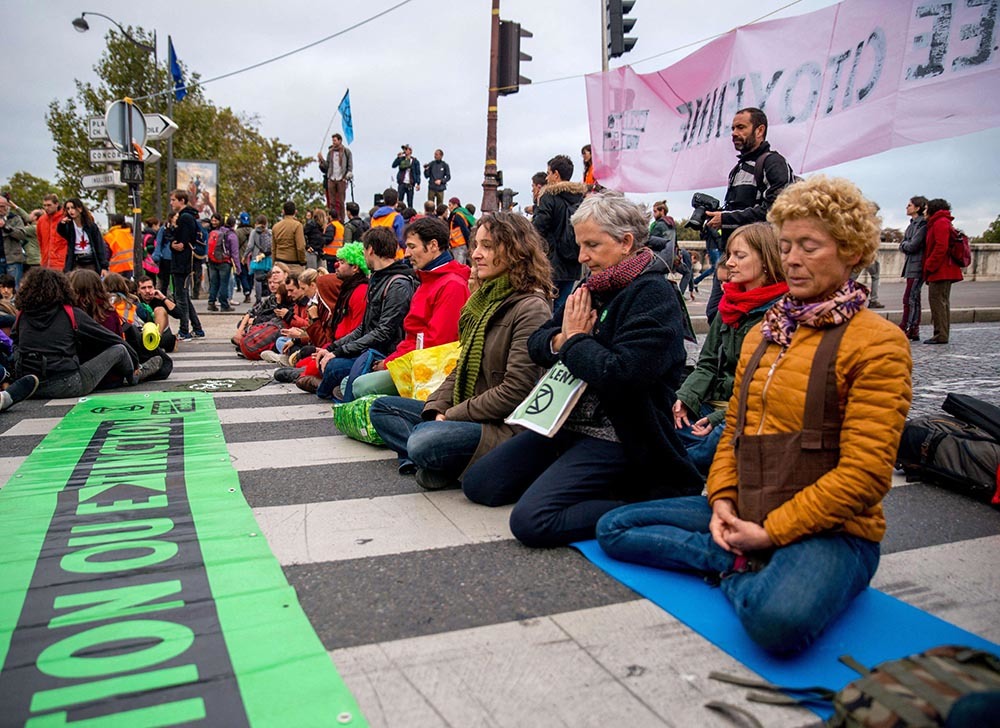 Учасники руху екологічного протесту Extinction Rebellion в Лондоні. Фото: ТАСС